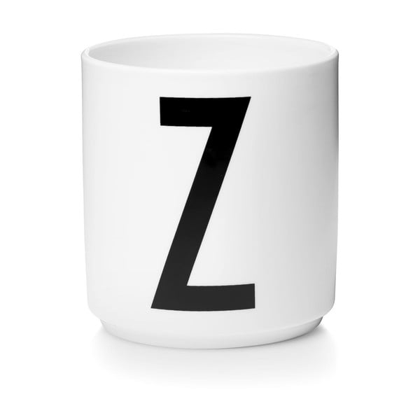 Bel porcelanast lonček Design Letters Personal Z