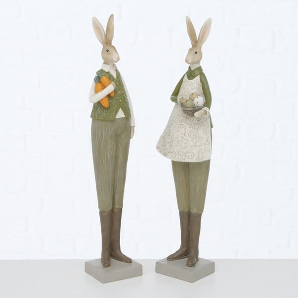 Komplet 2 velikonočnih okraskov Boltze Mr. & Mrs. Rabbit