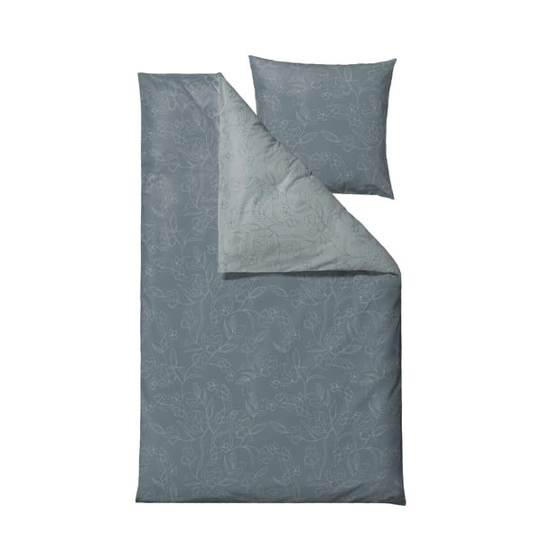 Modra posteljnina iz organskega bombažnega satena Södahl Organic Infinity, 140 x 220