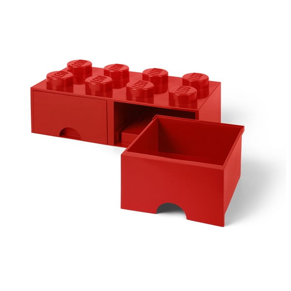 Rdeča škatla za shranjevanje z 2 predaloma LEGO®