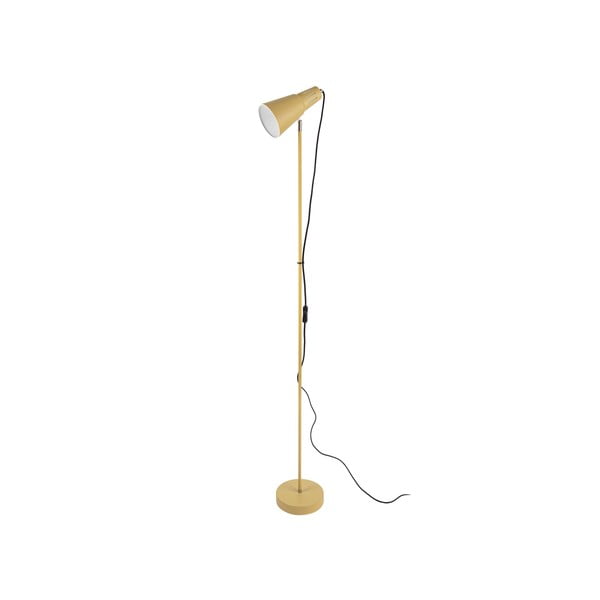 Gorčično rumena stoječa svetilka Leitmotiv Mini Cone, višina 147,5 cm