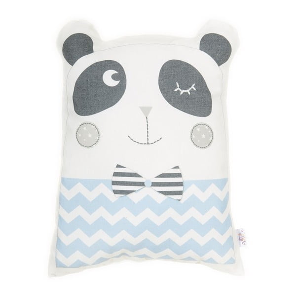 Moder otroški vzglavnik iz mešanice bombaža Mike & Co. NEW YORK Pillow Toy Panda, 25 x 36 cm