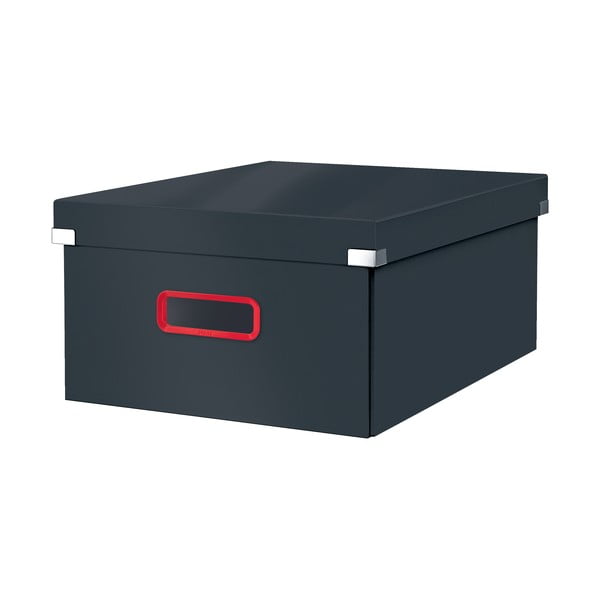 Siva škatla za shranjevanje Leitz Cosy Click & Store, dolžina 48 cm