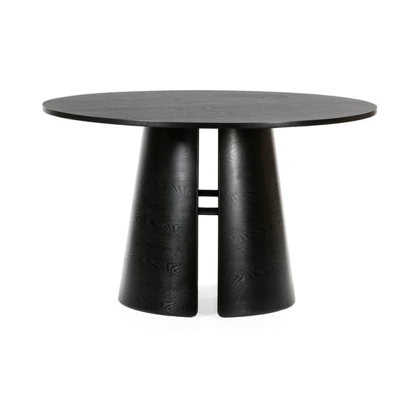 Črna okrogla jedilna miza Teulat Cep, ø 137 cm