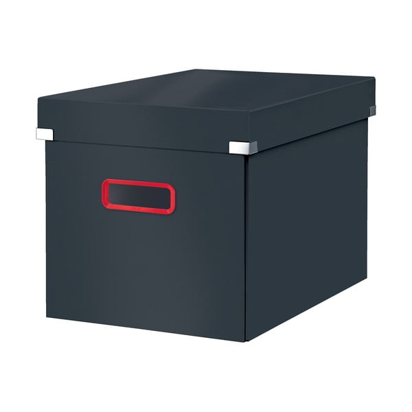 Siva škatla za shranjevanje Leitz Cosy Click & Store, dolžina 32 cm