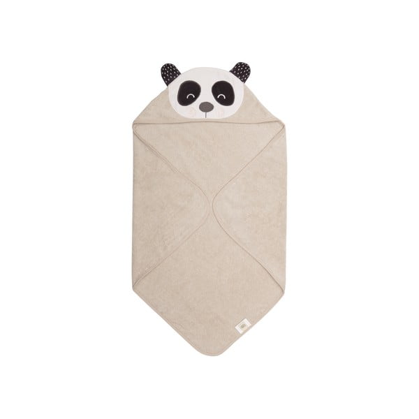 Bež otroška brisača iz bombažnega Södahl Panda, 80 x 80 cm