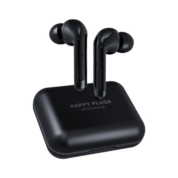 Črne brezžične slušalke Happy Plugs Air 1 Plus In-Ear