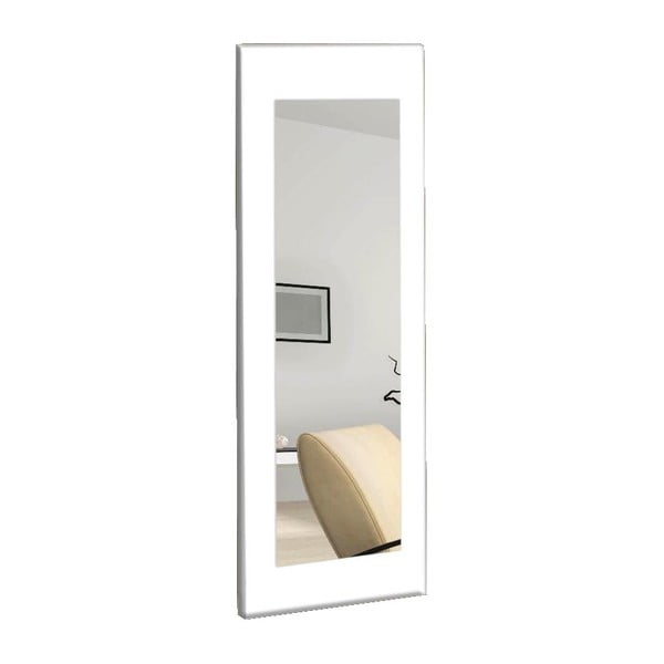 Stensko ogledalo z belim okvirjem Oyo Concept Chiva, 40 x 120 cm