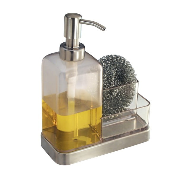 Dozirnik za detergent s prostorom za odlaganje gobice iDesign Forma