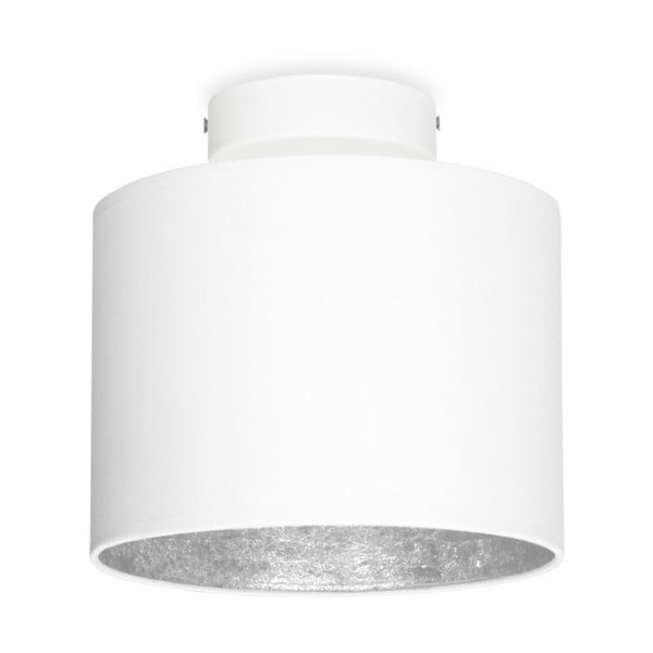 Bela stropna svetilka z detajli v srebrni barvi Sotto Luce MIKA Elementary XS, ø 20 cm