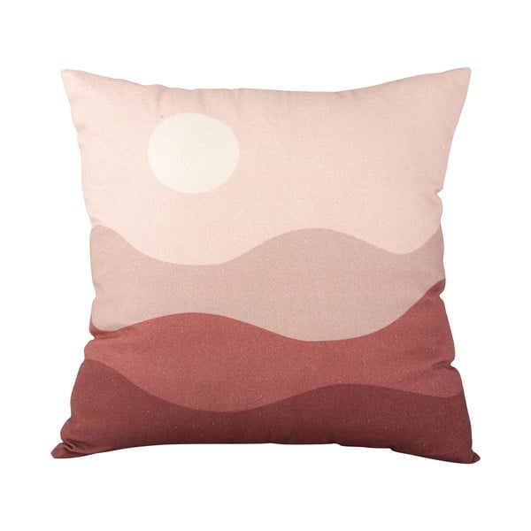 Roza-rdeč bombažna okrasna blazina PT LIVING Pink Sunset, 45 x 45 cm