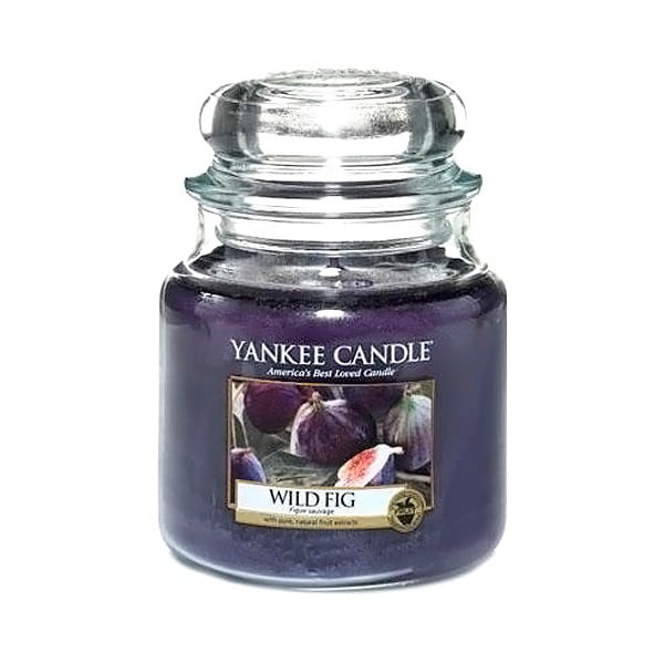 Dišeča sveča Yankee Candle Wild Fig, čas gorenja 65 - 90 ur