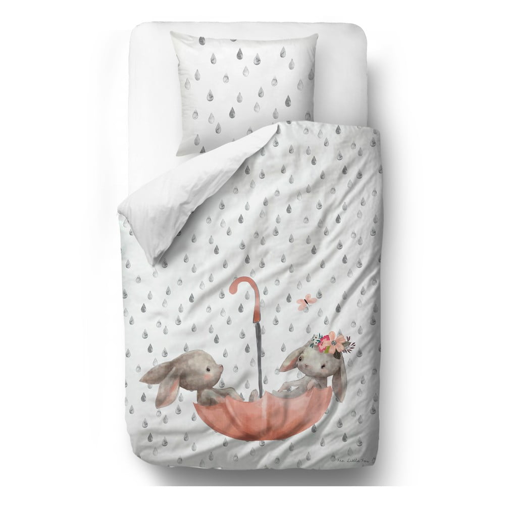 Bombažni saten otroška posteljnina Mr. Little Fox Fox Bunnie, 100 x 130 cm