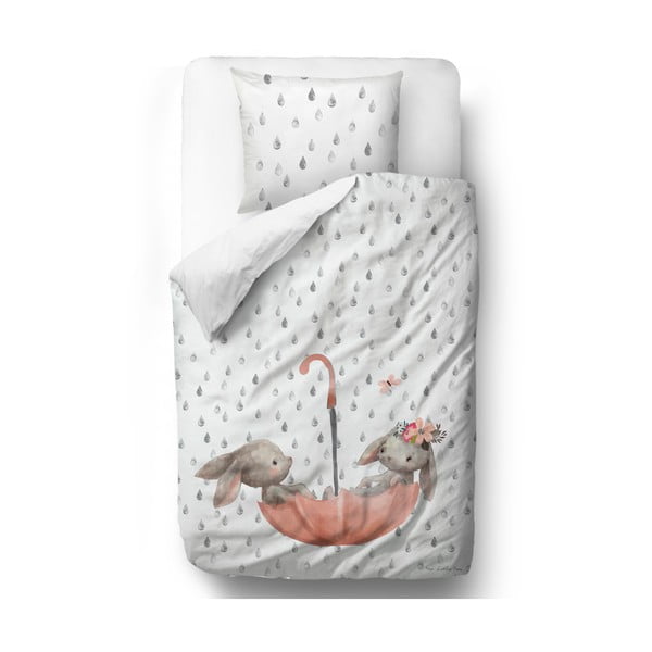 Bombažni saten otroška posteljnina Mr. Little Fox Fox Bunnie, 100 x 130 cm