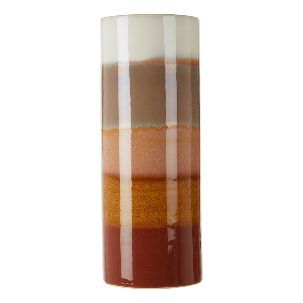 Bež-rjava keramična vaza Premier Housewares Sorrell, višina 40 cm