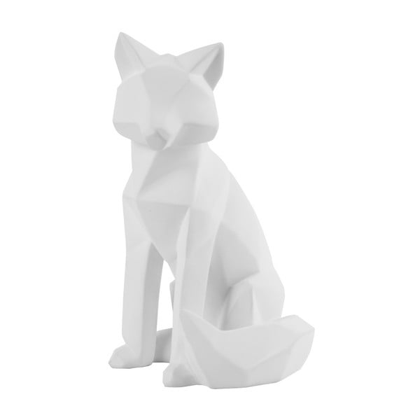 Mat beli kipec PT LIVING Origami Fox, višina 26 cm