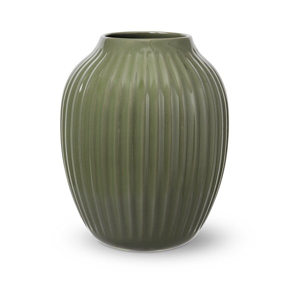 Temno zelena keramična vaza Kähler Design, višina 25,5 cm