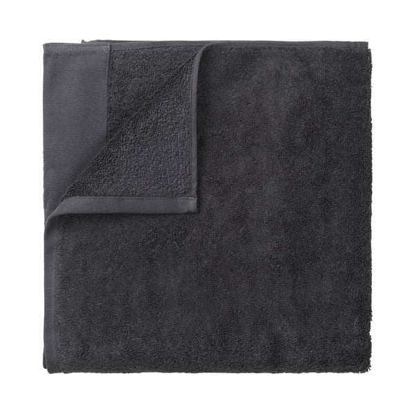 Temno siva bombažna kopalna brisača Blomus, 70 x 140 cm