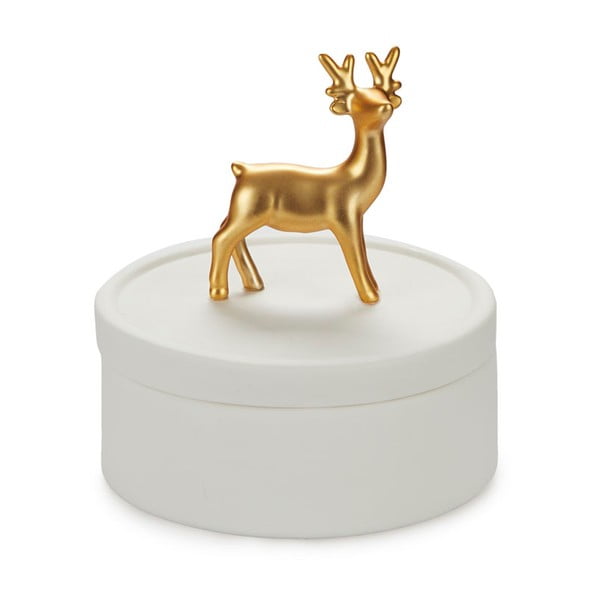 Bela porcelanasta posodica za nakit Balvi Deer