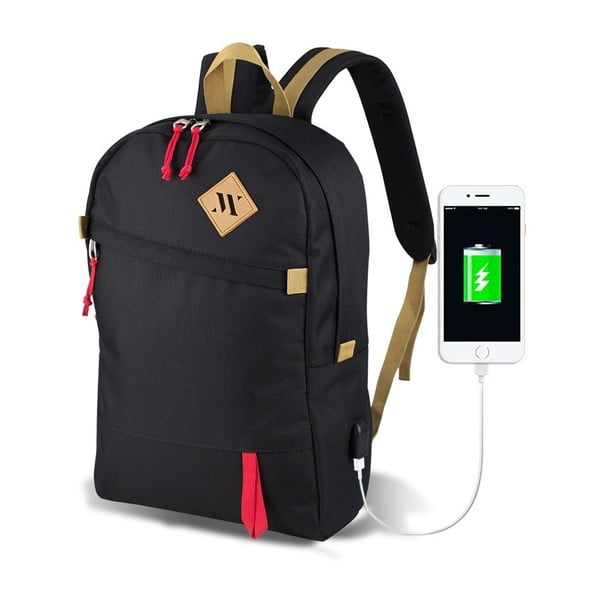 Črn nahrbtnik z USB priključkom My Valice FREEDOM Smart Bag