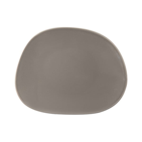 Siv porcelanast krožnik za sladico Villeroy & Boch Like Organic, 21 cm
