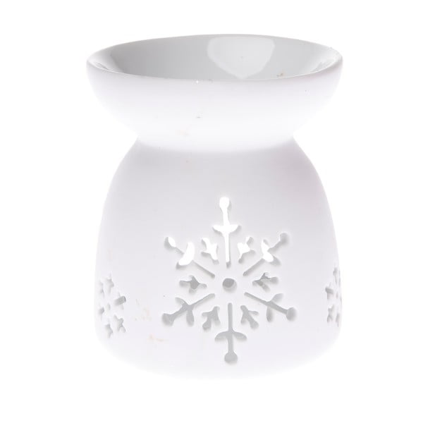 Bela porcelanasta aroma lučka Dakls, višina 9 cm