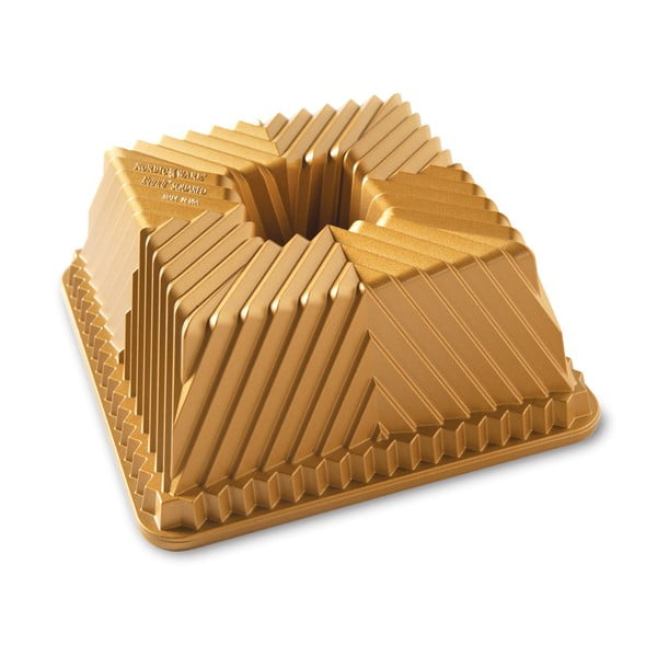 Model za kolač v zlati barvi Nordic Ware Square, 2,4 l