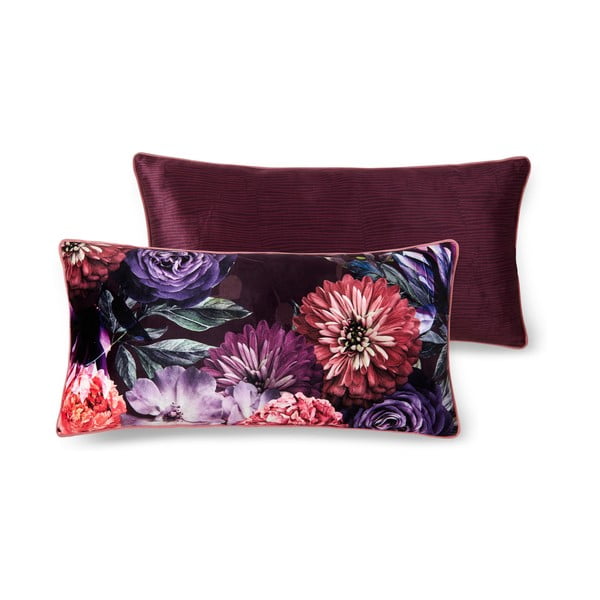Vijolična dekorativna blazina Descanso Bloomie, 30 x 60 cm