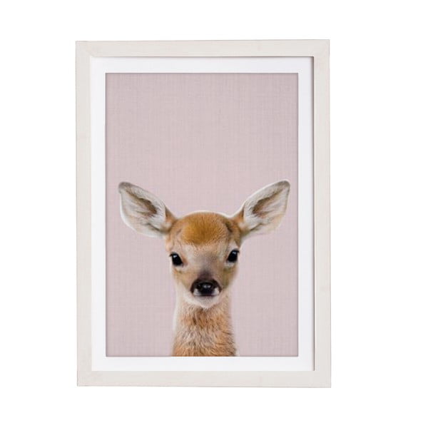 Stenska slika v okvirju Querido Bestiario Baby Deer, 30 x 40 cm