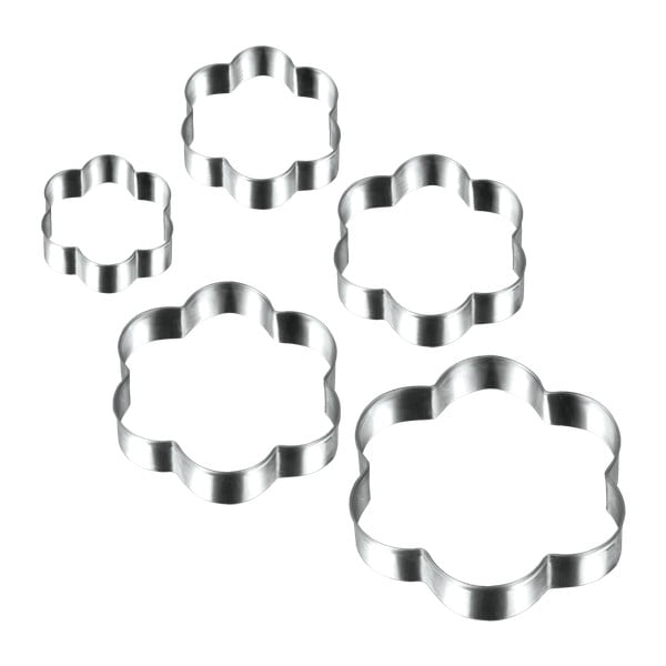 Komplet 5 modelčkov v obliki cvetja Metaltex Cookie Cutters