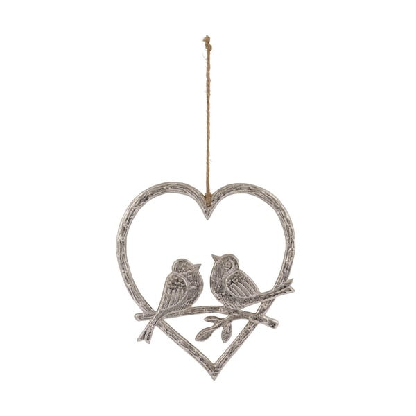 Viseča dekoracija v srebrni barvi Ego Dekor Love Birds
