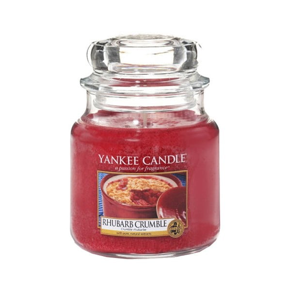 Dišeča sveča Yankee Candle Rhubarb Crumble, čas gorenja 65 - 90 ur