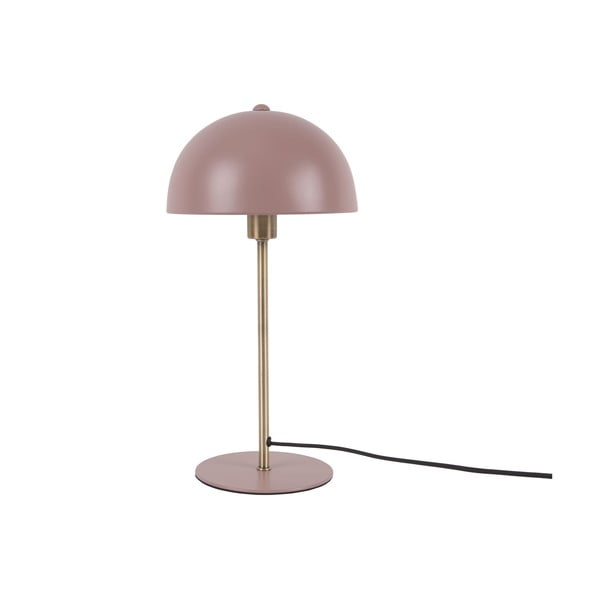 Rožnata namizna svetilka z detajli v zlati barvi Leitmotiv Bonnet