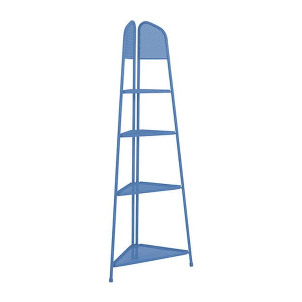Modra kovinska vogalna polica za balkon ADDU MWH, višina 180 cm