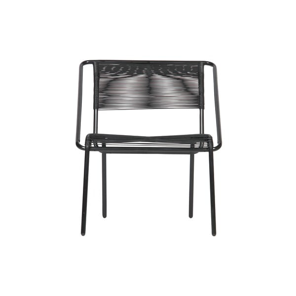 Črn plastični stol primeren za zunanjo uporabo BePureHome Wisp