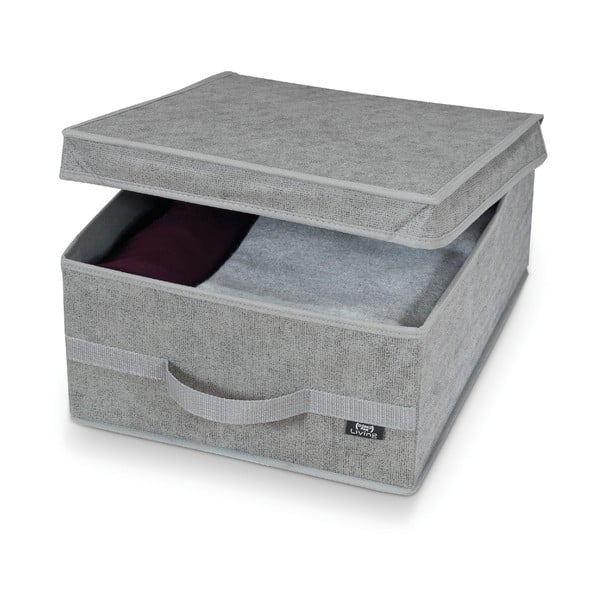 Siva škatla za shranjevanje Domopak Stone Medium, 45 x 35 cm