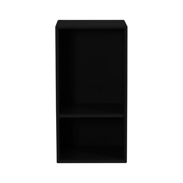 Črna stenska knjižna omara Tenzo Z Halfcube, 70 x 36 cm
