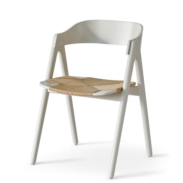Jedilni stol iz bež bukovega lesa s sedežem iz ratana Findahl by Hammel Mette