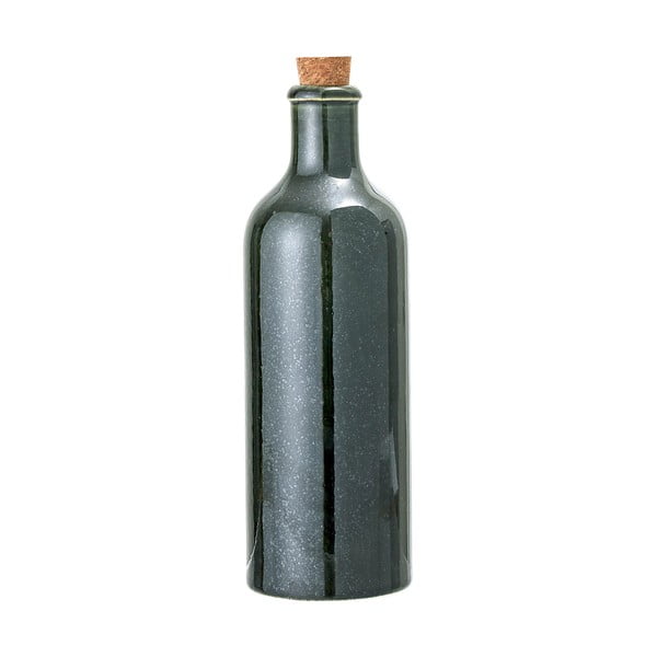 Temno zelena lončena steklenica z zamaškom Bloomingville Joelle, 650 ml