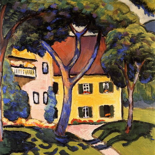 Reprodukcija slike August Macke - House in a Landscape, 60 x 60 cm