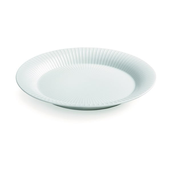 Bel porcelanast krožnik Kähler Design Hammershoi, ⌀ 19 cm