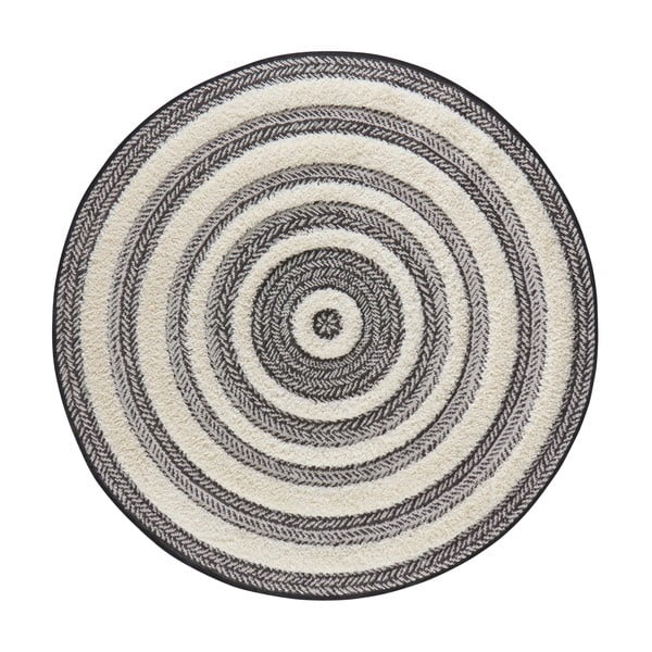 Sivo-bela preproga Mint Rugs Handira Circle, ⌀ 160 cm