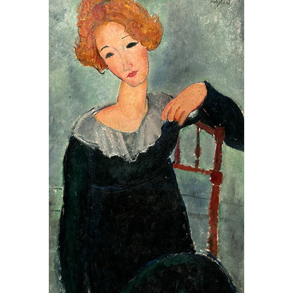 Reprodukcija slike Amedeo Modigliani - Woman with Red Hair, 60 x 40 cm