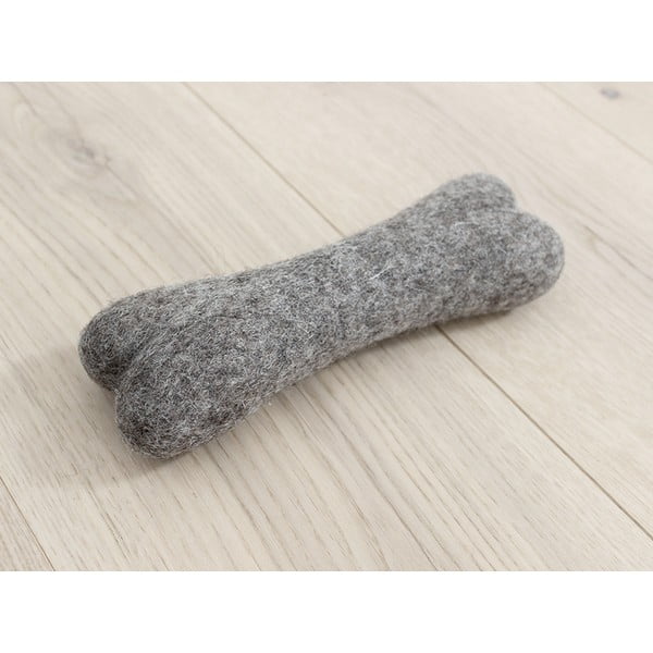 Orehovo rjava volnena igrača za hišne ljubljenčke v obliki kosti Wooldot Pet Bones, dolžina 22 cm