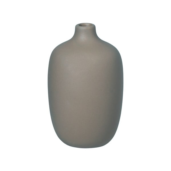 Siva keramična vaza Blomus Ceola, višina 12 cm