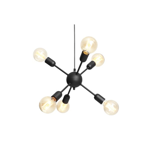 Črna šesterna viseča svetilka Custom Form Vanwerk Ball