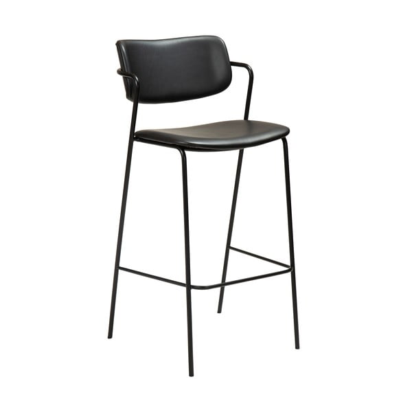 Črn barski stol iz umetnega usnja DAN-FORM Denmark Zed, višina 107 cm