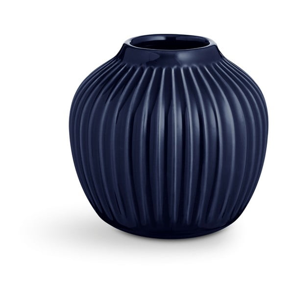 Temno modra keramična vaza Kähler Design Hammershoi, višina 12,5 cm