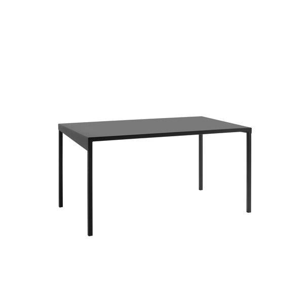 Črna kovinska jedilna miza Custom Form Obroos, 140 x 80 cm
