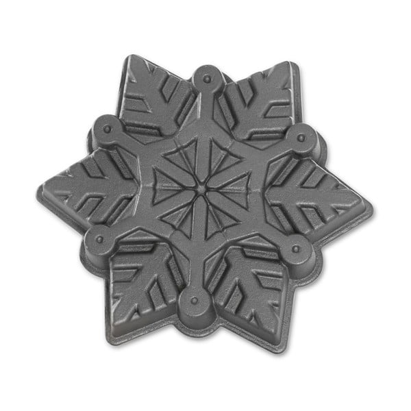 Model za peko kolača v obliki snežinke v srebrni barvi Ware Snowflake, 1,4 l